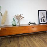 Scandinavian sideboard teak and metal row