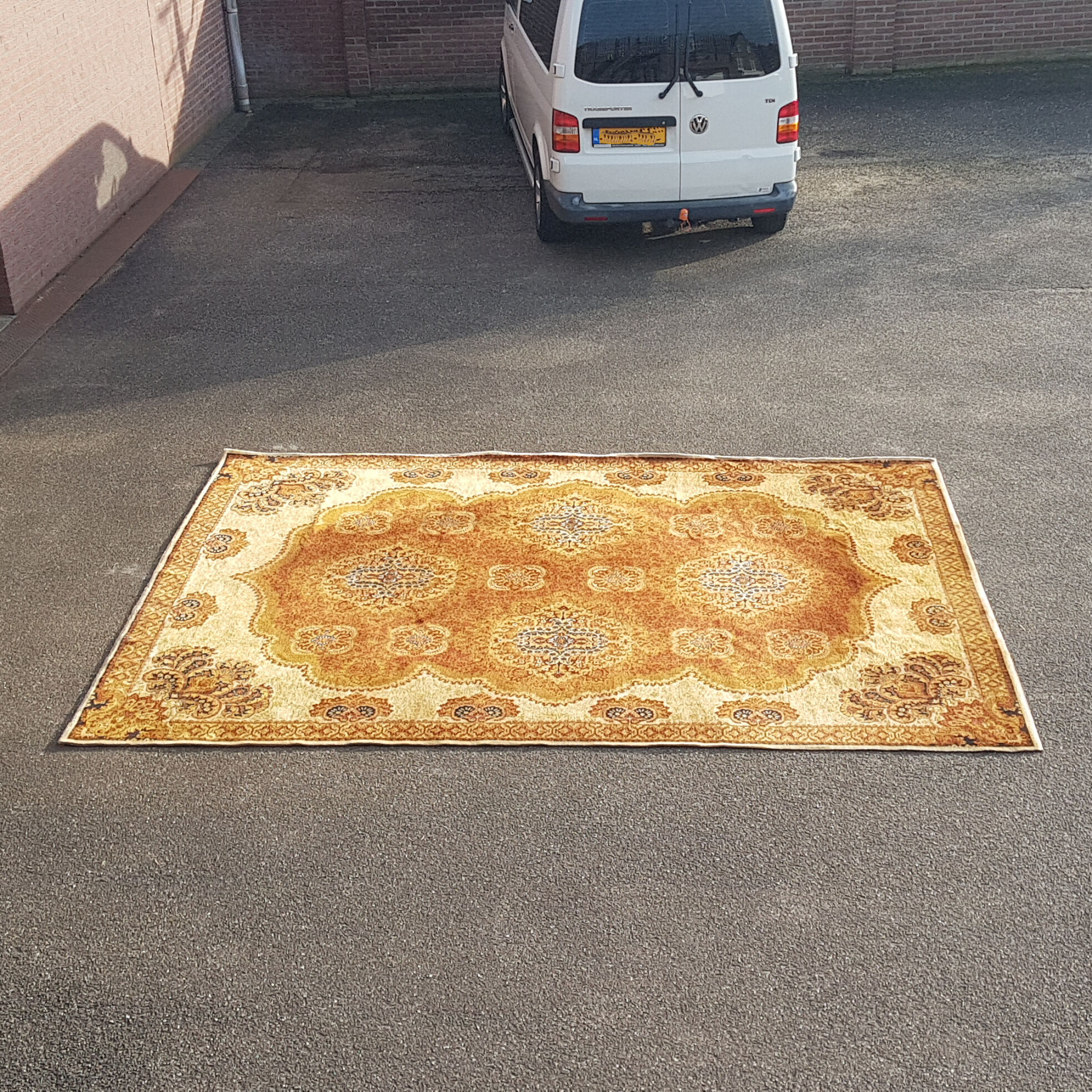 XL vintage wool rug, 1960s 296x391cm