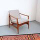 Vintage Thonet teak armchair, retro 1960s–70s style.