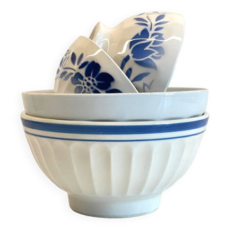 Lot 4 Blue BOLS Vintage Earthenware