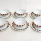 Set de 6 tasses & soucoupes porcelaine 1970'