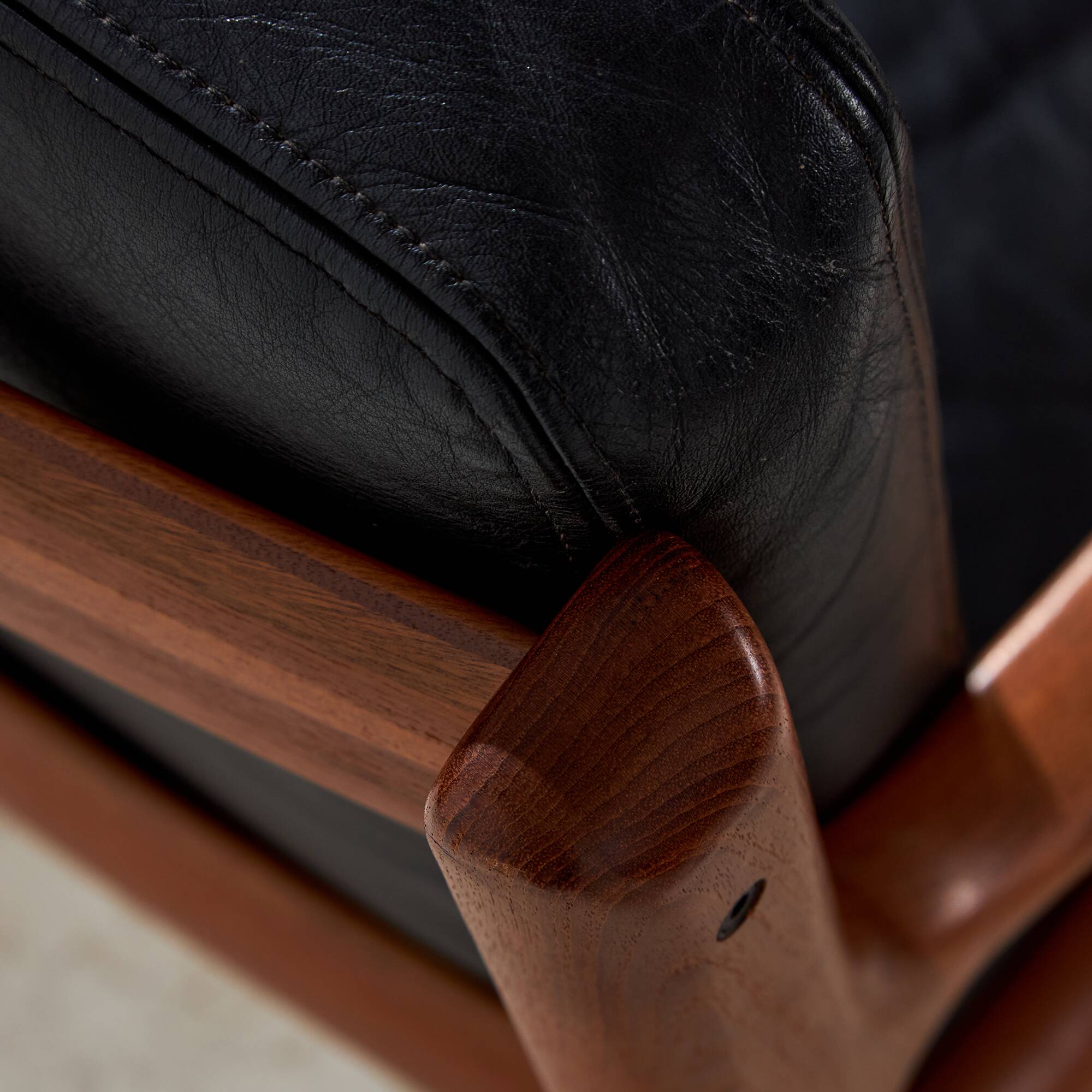 Senator Leather Sofa Set by Ole Wanscher for France & Søn, 1960s, Set of 3 (MK10221)