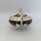 Antique porcelain sweet jar in gilded and cobalt blue, Napoleon III style.