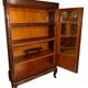 Art Deco display cabinet in oak with amber glass panels – 1930s