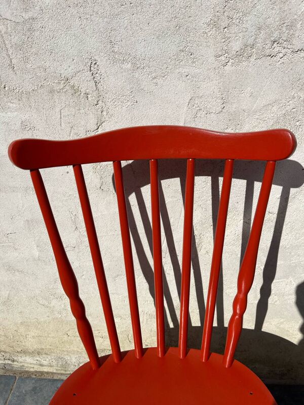 Chaise baumann rouge brique