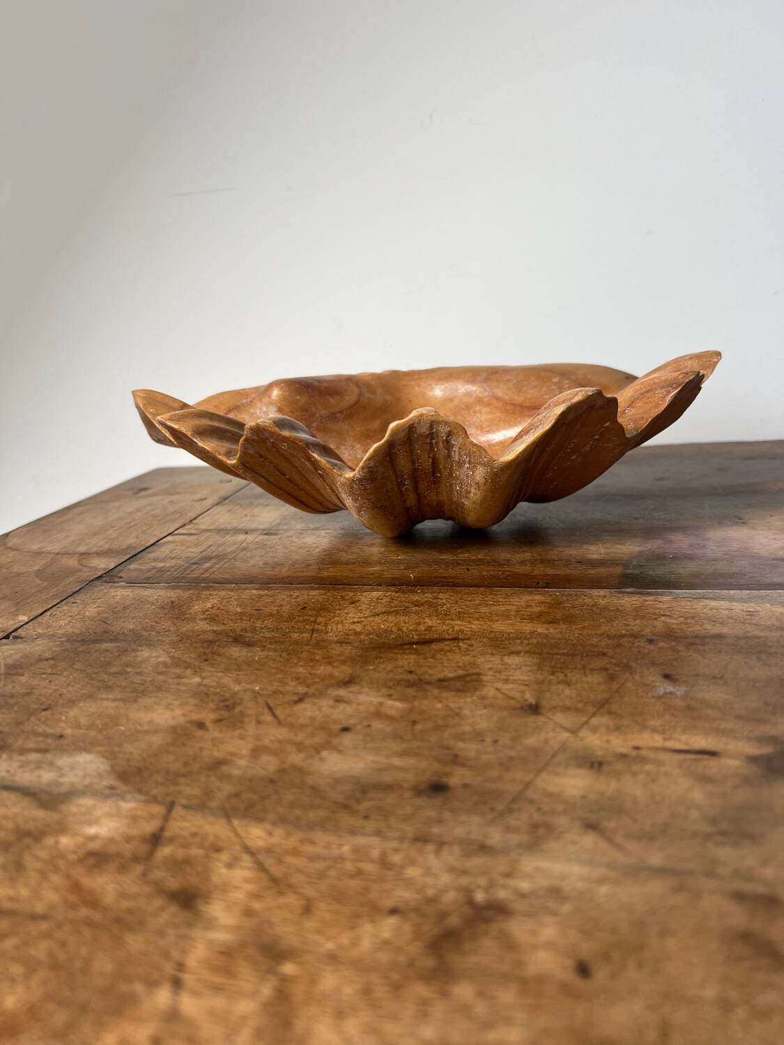 Wooden holy water font