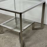 Chrome and glass coffee table / end table