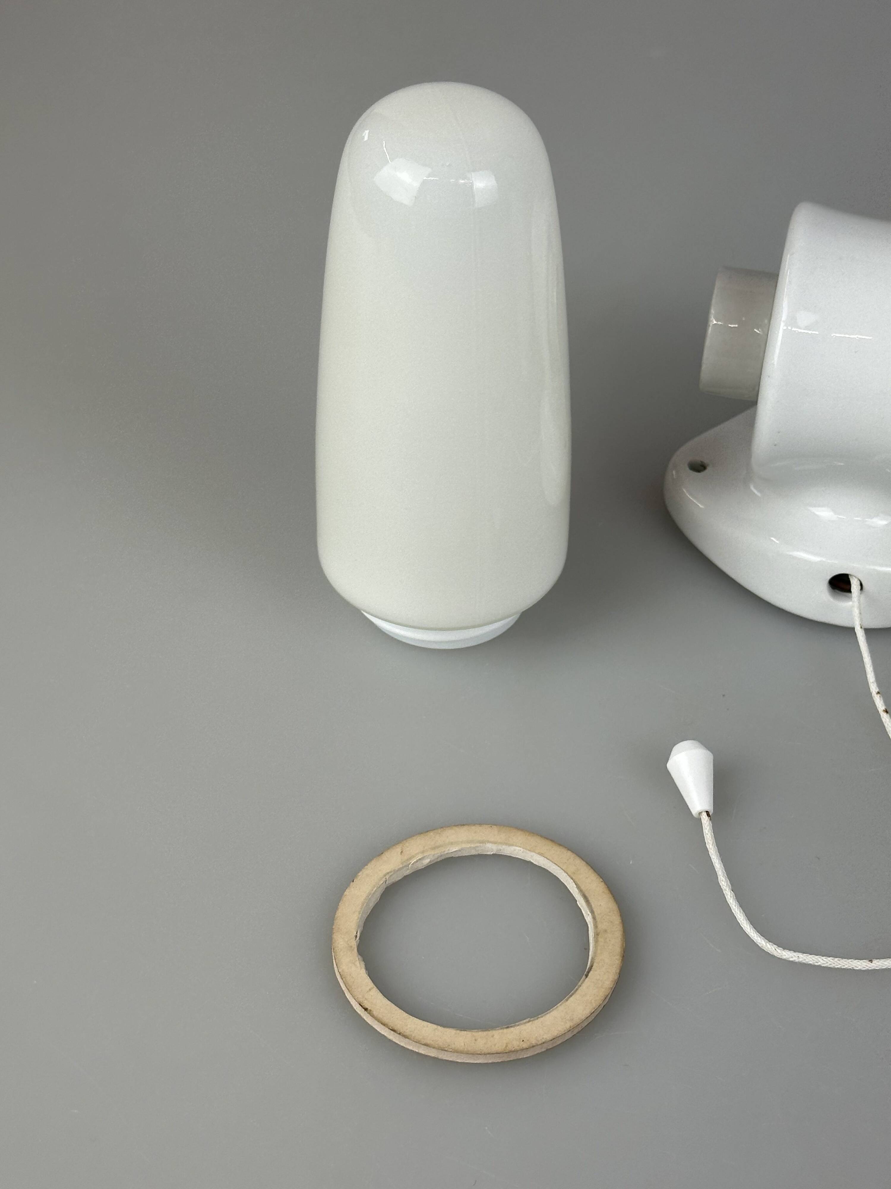 1950s and 1960s Ceramic Wall Lamp and Ceiling Light by Wilhelm Wagenfeld