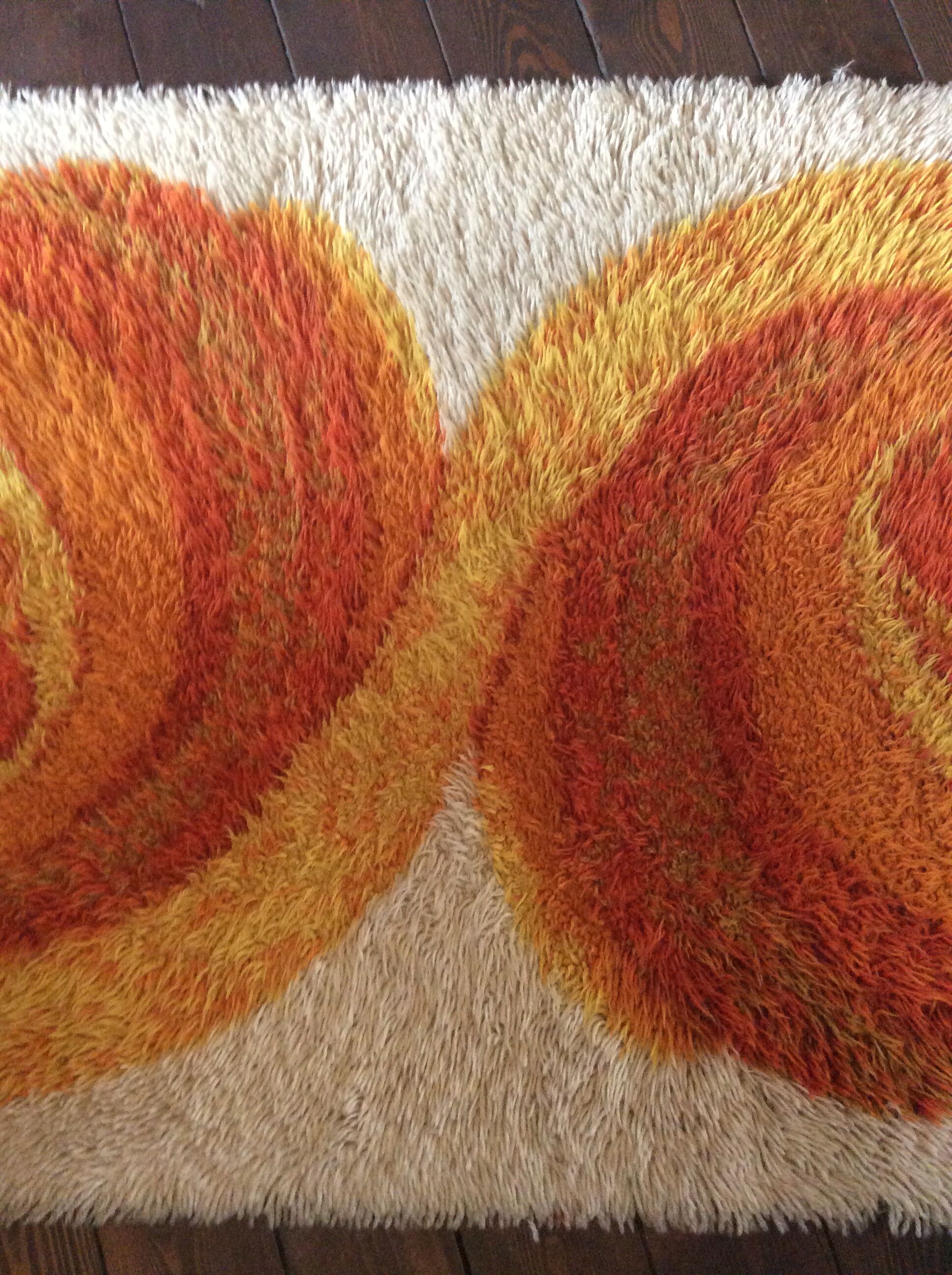 Duo de tapis Bergrya par Bergoos des années 60