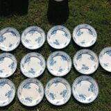 13 assiettes sarreguemines modele royat
