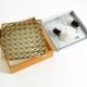 Beautiful 1970s square ceiling lamp made of pine wood by Alda Sweden