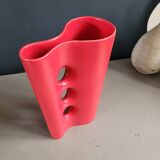 Vintage 60's matte red vase