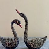 Couple cygnes laiton