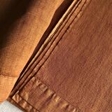 Old linen sheet and rust-tinted cotton