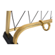 Golden coat rack from the 20th century, Germany, Europe, 1960s.