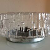 Round ceiling lamp in bulled glass / vintage 60s/70s