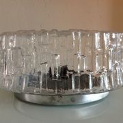 Round ceiling lamp in bulled glass / vintage 60s/70s