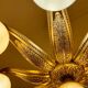 Art Deco ceiling light in bronze with 9 glass globes, France 1935