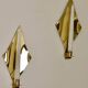 Pair of Swedish brass wall sconces from the mid-century.