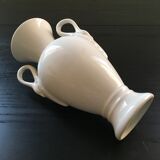 White vase swan handles