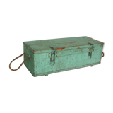 Green vintage wood tool case