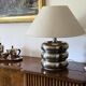 Hollywood regency chromed table lamp base, Luci Milano Italy, 1970s