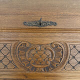 Carved oak secretary