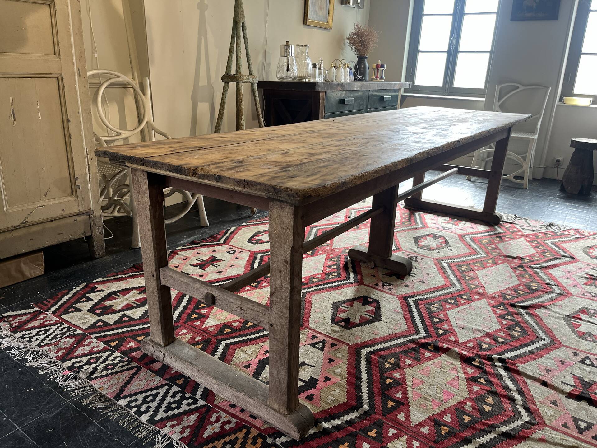 19th-century farmhouse table