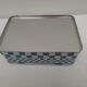 Series of 4 metal boxes, blue and white lustucru decoration