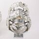Pair of vintage 60s wall lamps in crystal design kinkeldey