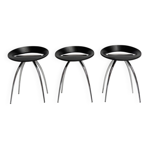 3 tabourets Magis Lyra par Sigurdur Thorsteinson, années 1990