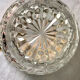 Champagne bucket in cut crystal, neck and brass handles