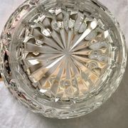 Champagne bucket in cut crystal, neck and brass handles