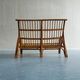 Mid-century rattan & bamboo two-seater lounge sofa