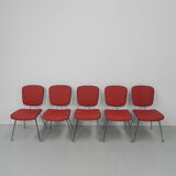 Ensemble de 5 chaises de table à manger vintage, style dîner