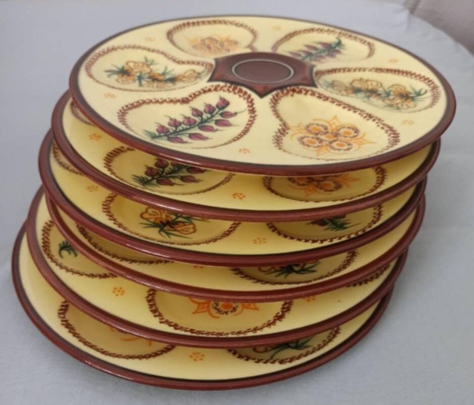 Oyster platter and 6 plates