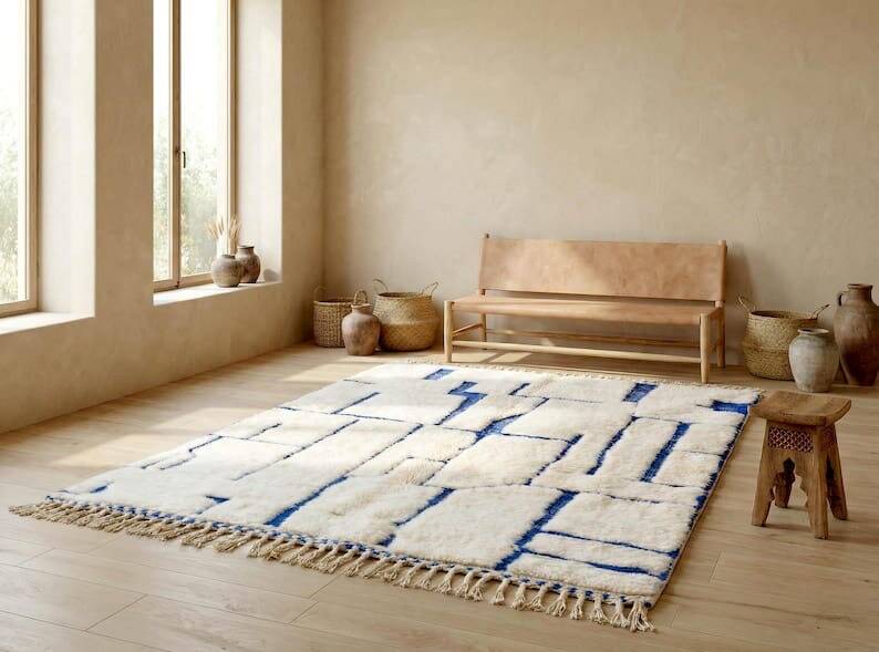 Traditional handmade Berber rug size 2/3 m
