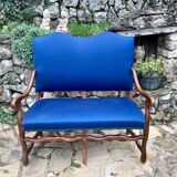2-seater walnut bench