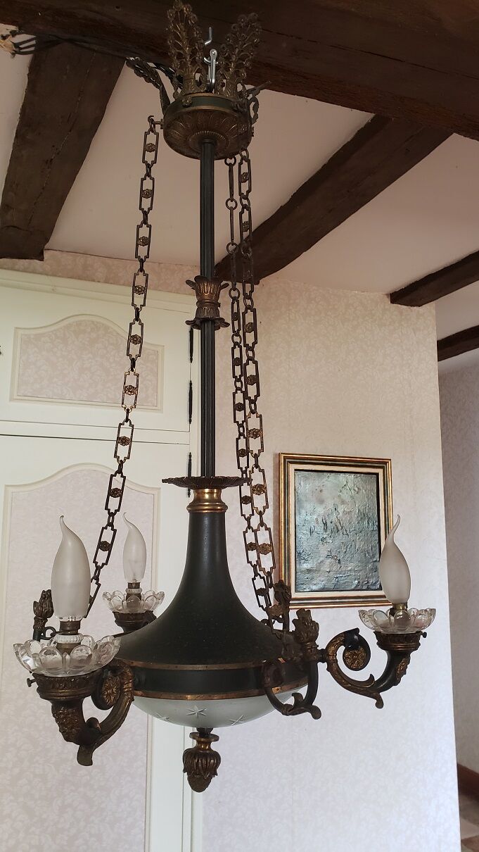 Lustre style empire 6 feux