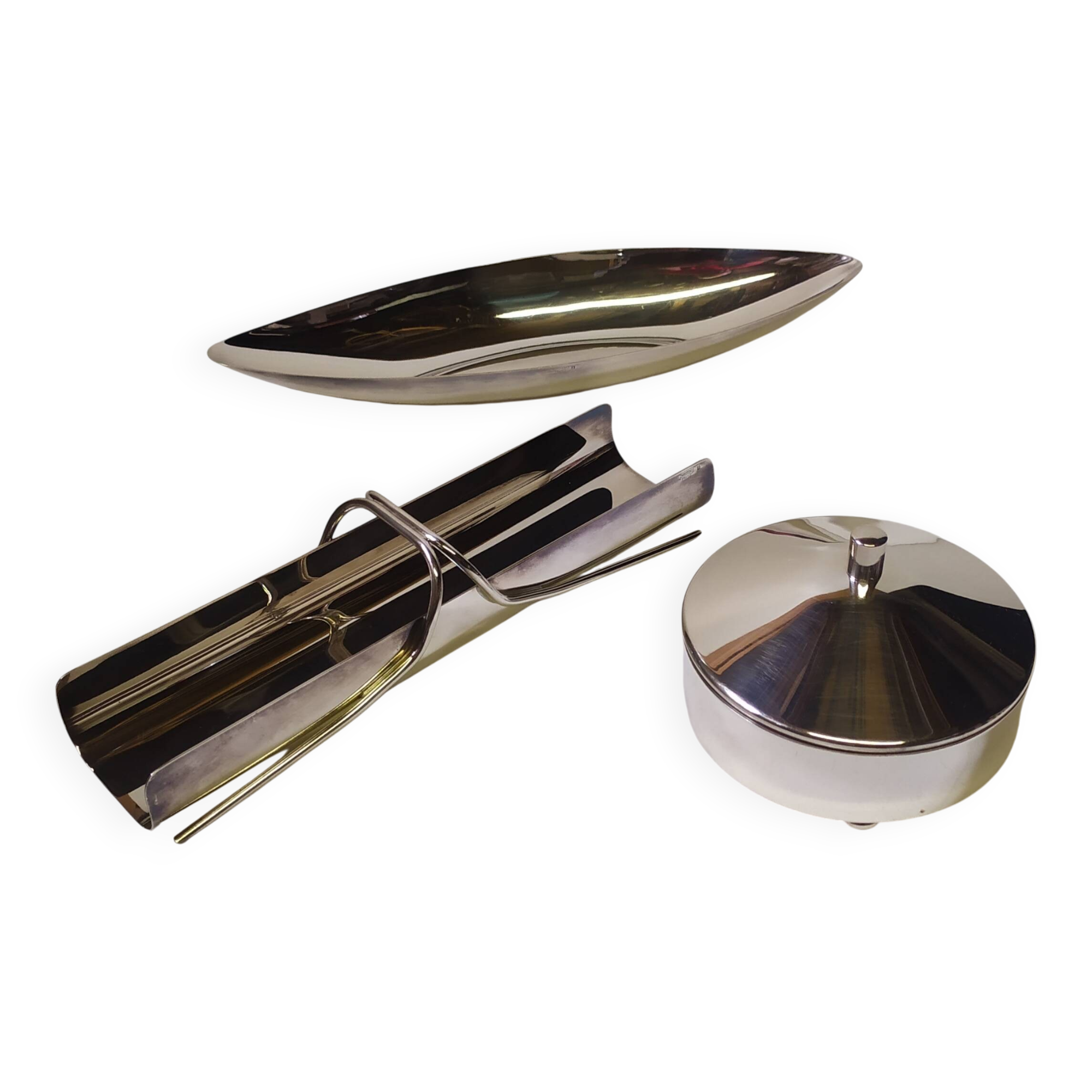 Lino Sabattini objects for Christofle, 1970s, set of 3