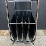 Vintage side table with magazine rack from the 70s