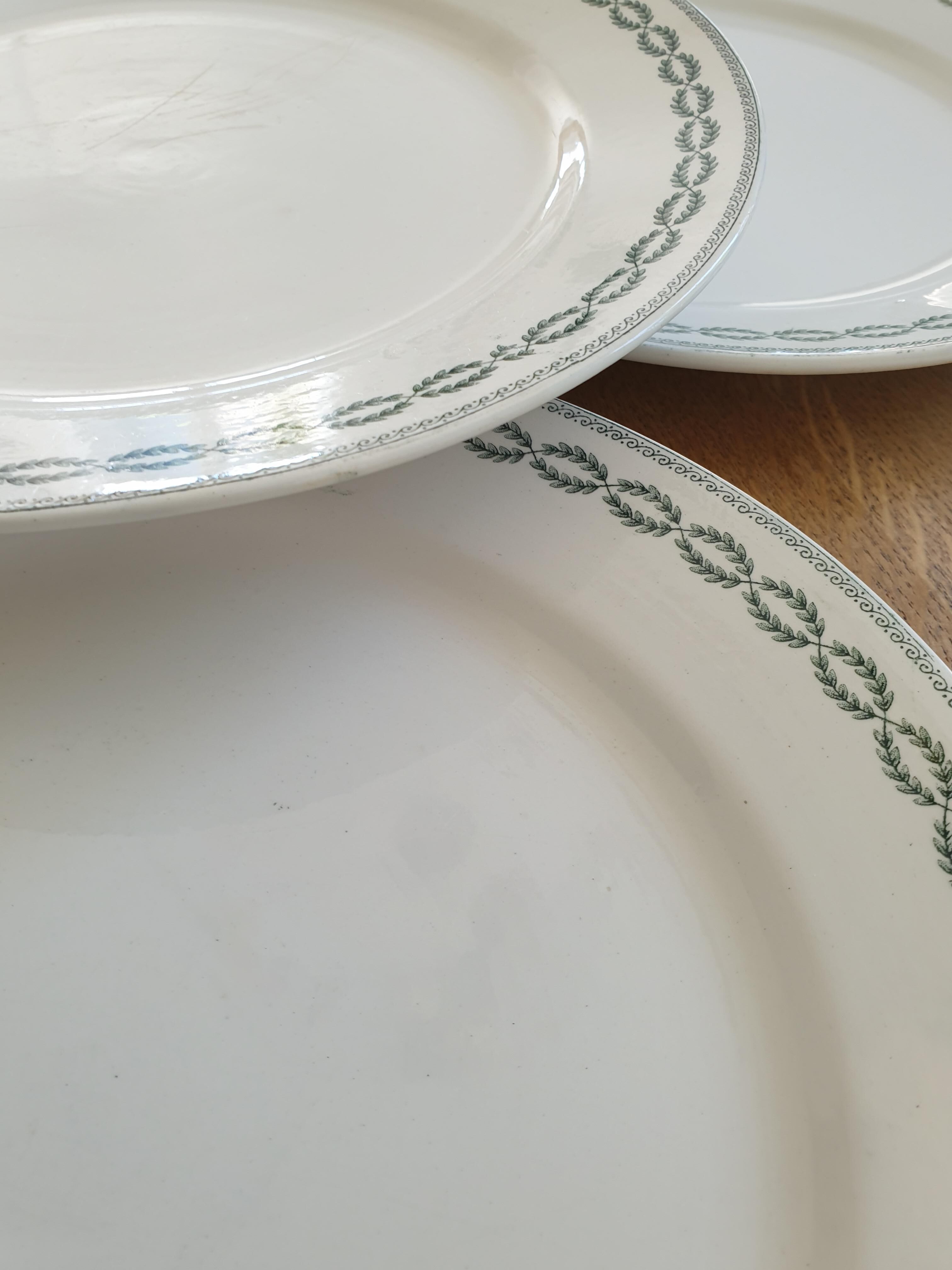 Set de 10 assiettes Sarreguemines 1900 faience U&C Nobilis