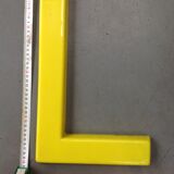 Large letter "L" vintage plexi yellow 70s
