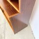 Asymmetrical mahogany bookshelf — 2 offset elements, custom-made, 1960s