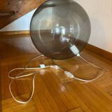 Large smoked glass globe blade