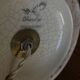 Neo-classical baluster lamp in cracked white earthenware from the 1970s.