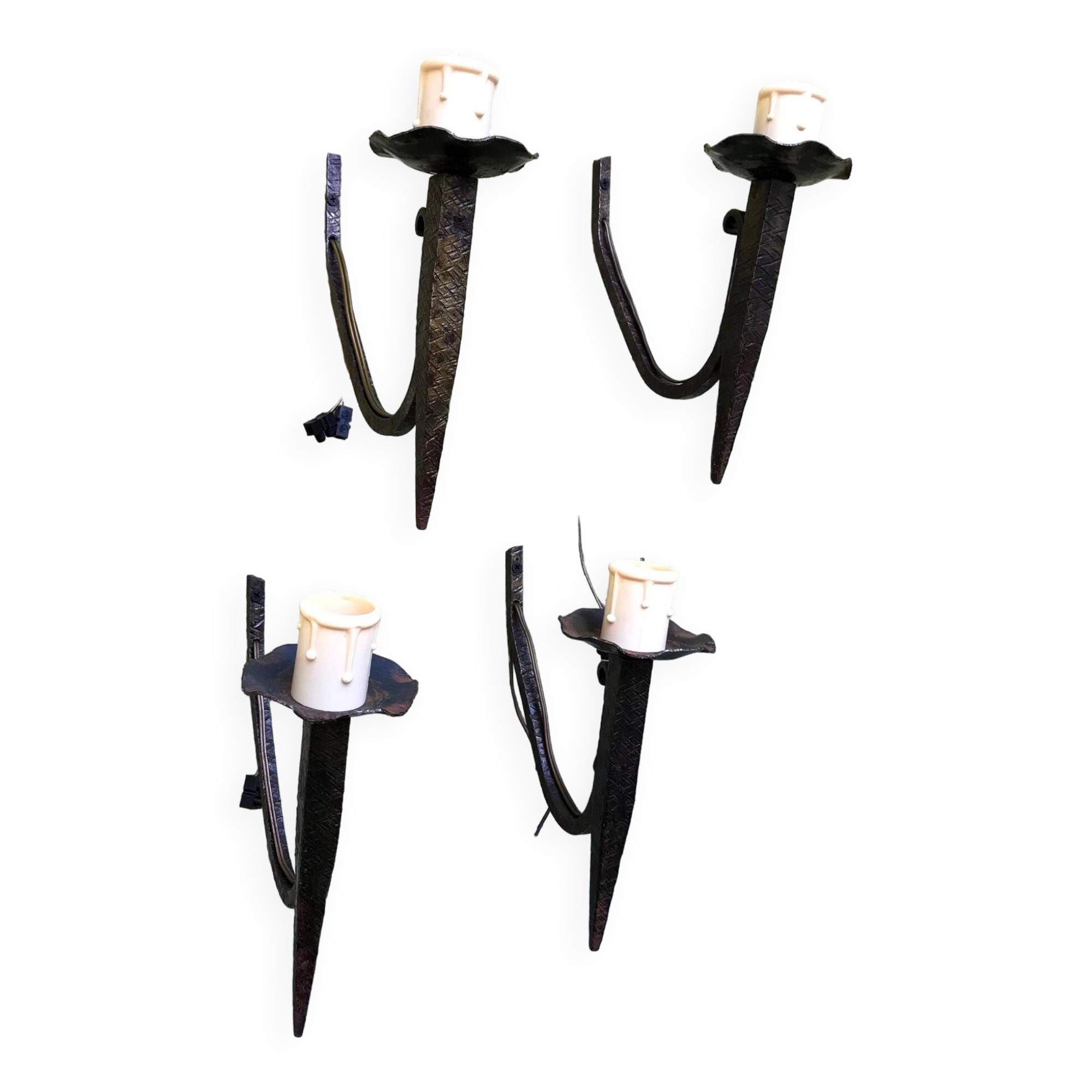 Wrought iron wall lights