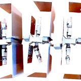 Four modern metal wall lights by Christophe Gevers for Axis71, Belgium