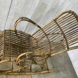 Rocking- chair en rotin vintage