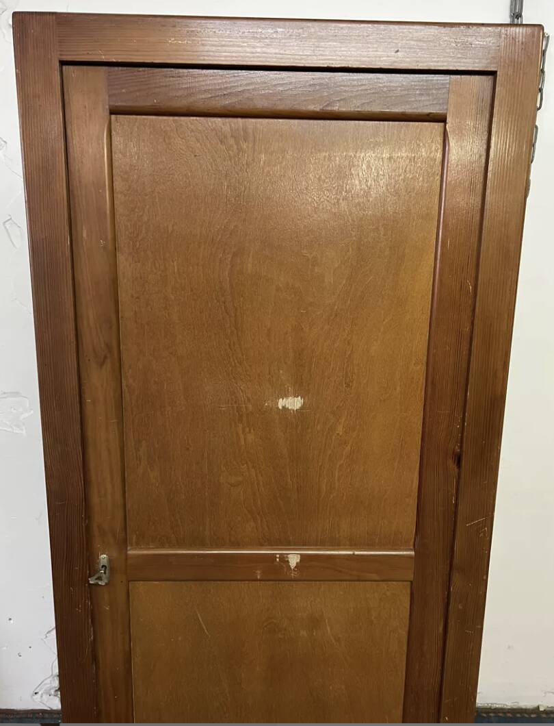 Vintage wooden Parisian wardrobe